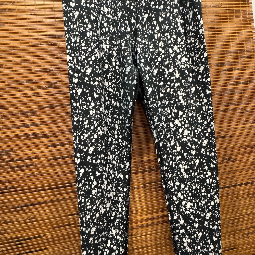 Fabletics Black & White Splatter Print Leggings